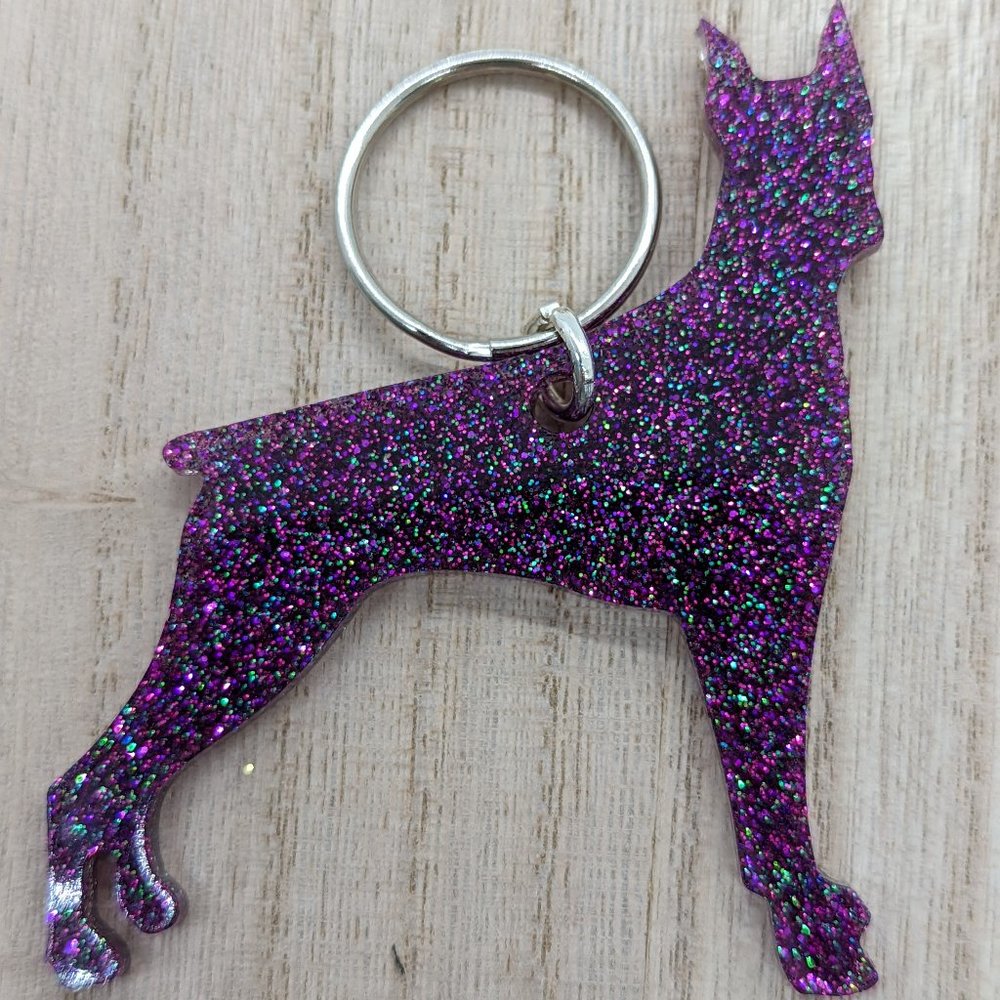 Boxer Glitter Keychains